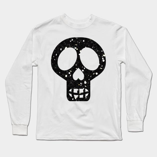 Glitter skull Long Sleeve T-Shirt by peggieprints